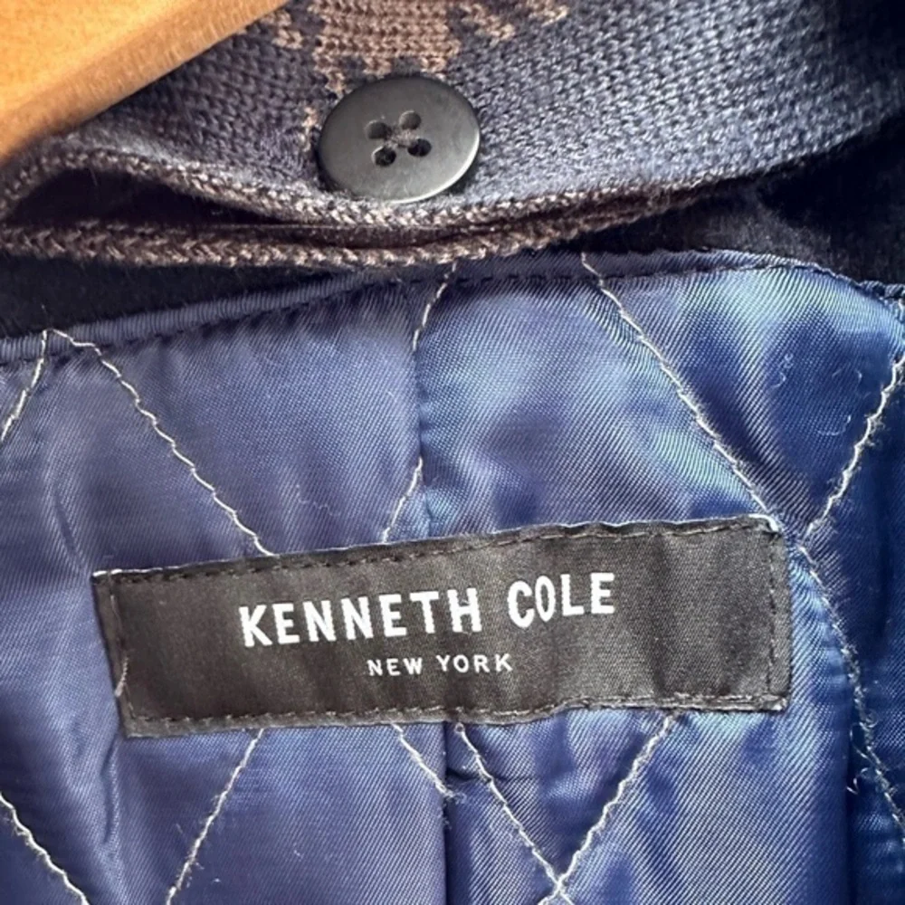 Kenneth Cole‎ Men’s Earle Short Peacoat with Removable Scarf (Navy) (NWT)